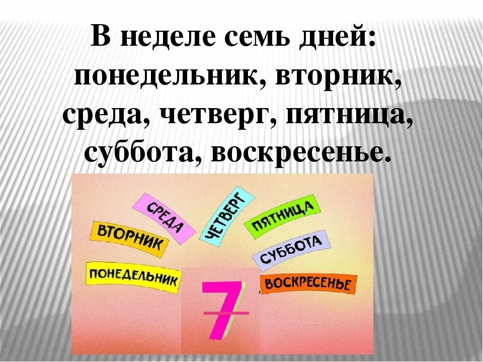 Неделя картинка. 7 Дней недели. Презентация дни недели. Семь дней в неделе картинка. Понедельник вторник среда четверг пятница.