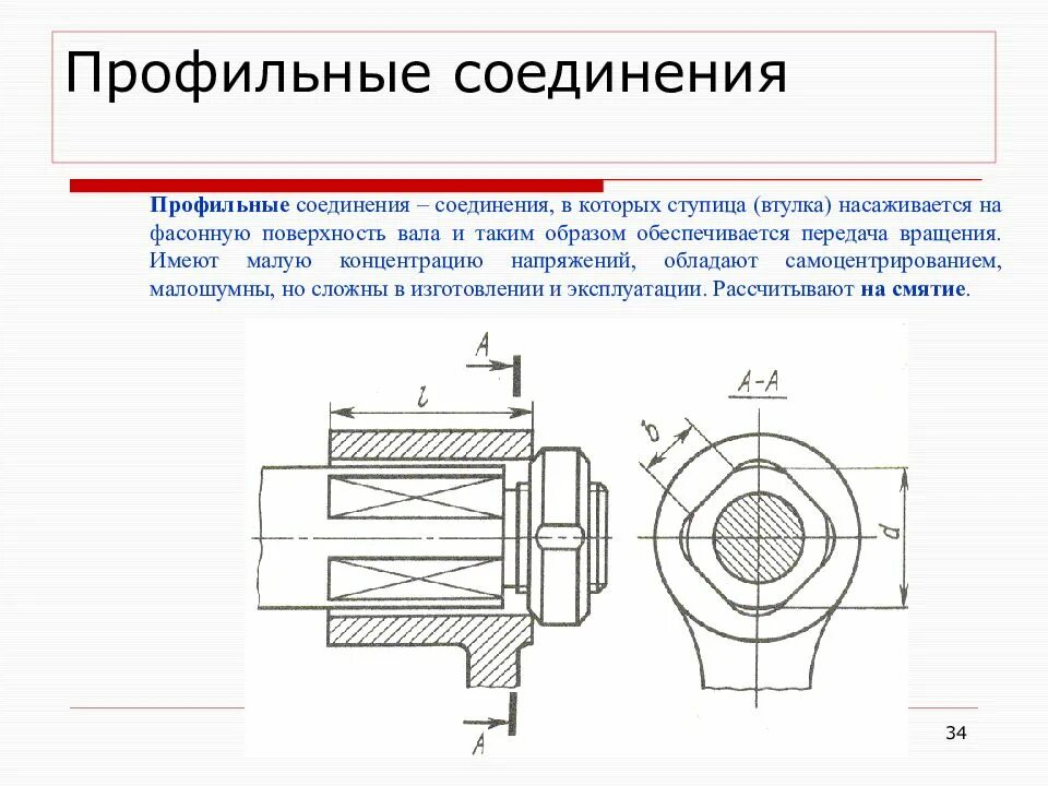 Соединение другим словом. Штифтовое соединение вала со ступицей. Профильные соединения детали машин. Профильные соединения валов. Профильные соединения примеры.