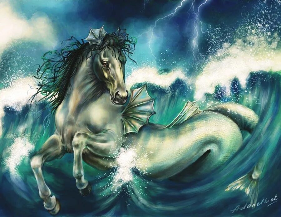 Водяная лошадь это. Келпи лошадь Гиппокампус. Келпи мифология. Перси Джексон Гиппокампус. Гиппокамп морской конь.