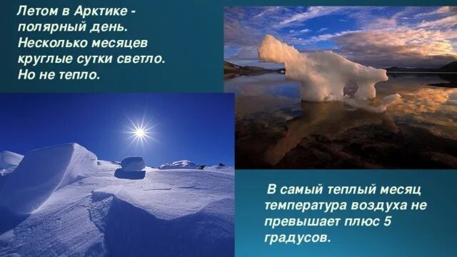 Сообщение полярные дни и ночи