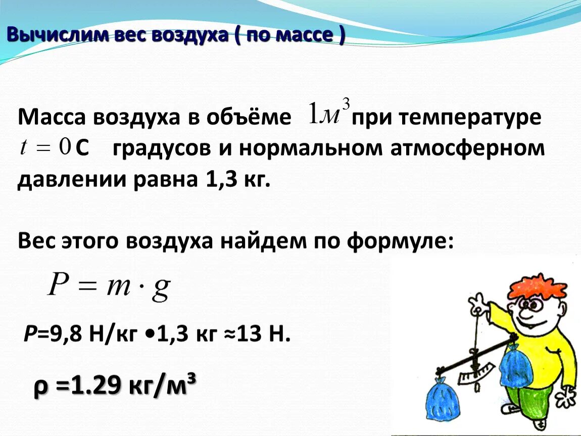 Вес воздуха в комнате 7. Формула вычисления массы воздуха. Формула массы воздуха в физике. Формула нахождения веса воздуха. Масса воздуха формула.