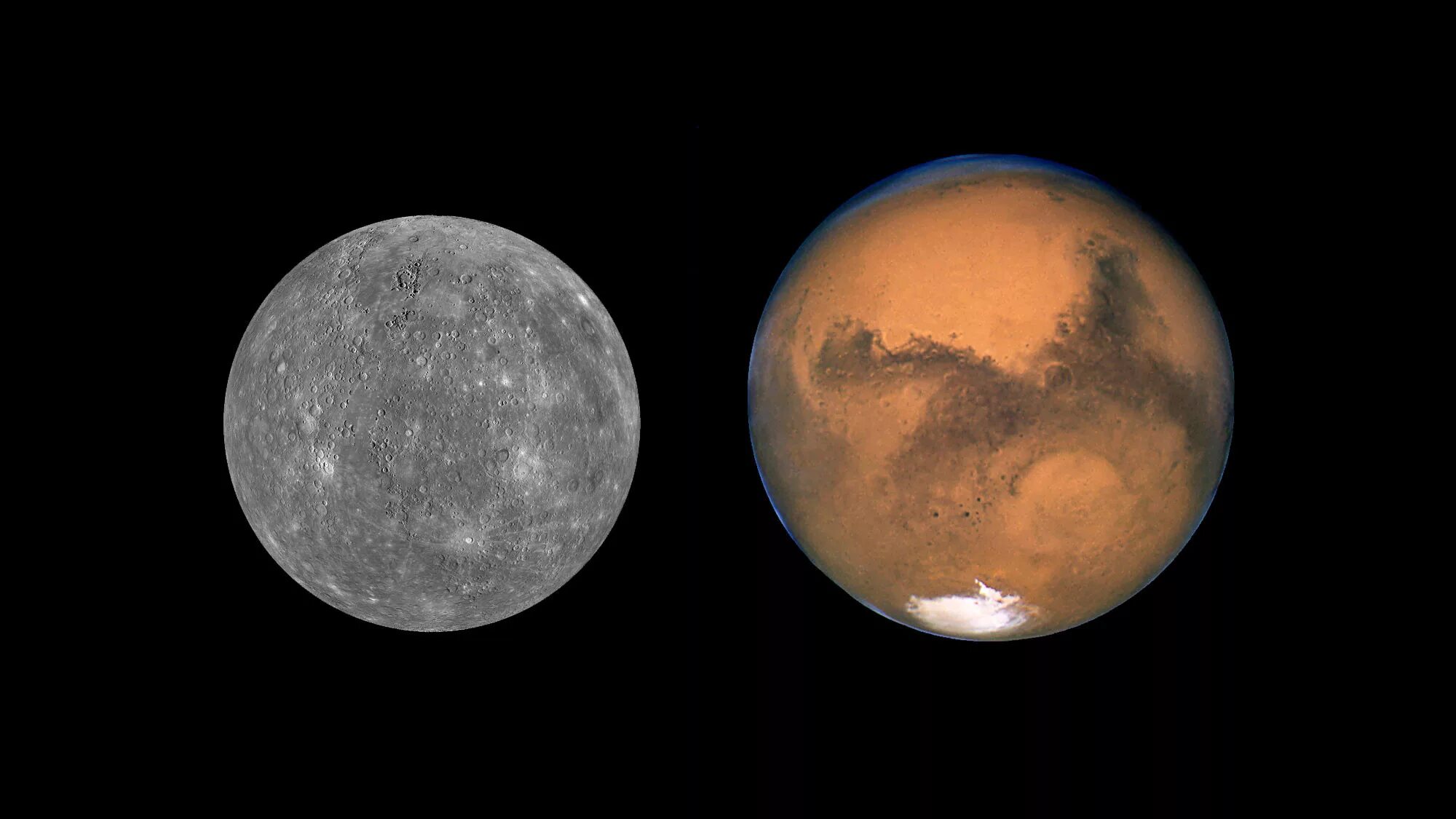 terrestial planets Mercury Venus Earth and Mars