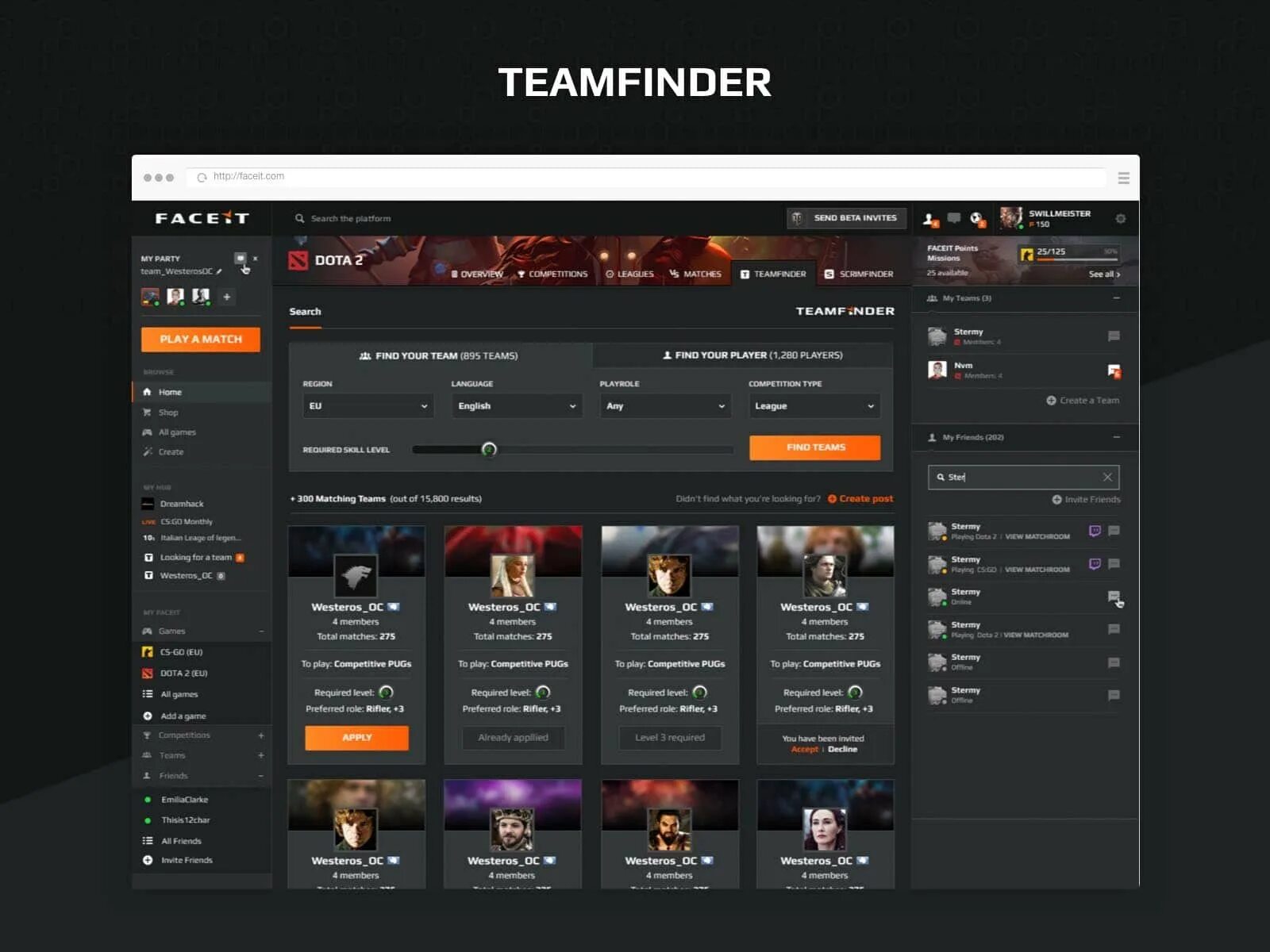 Faceit players. FACEIT F. Фейсит Финдер. Интерфейс FACEIT. Ники для фейсита.