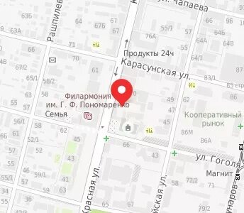 Карта улицы красной