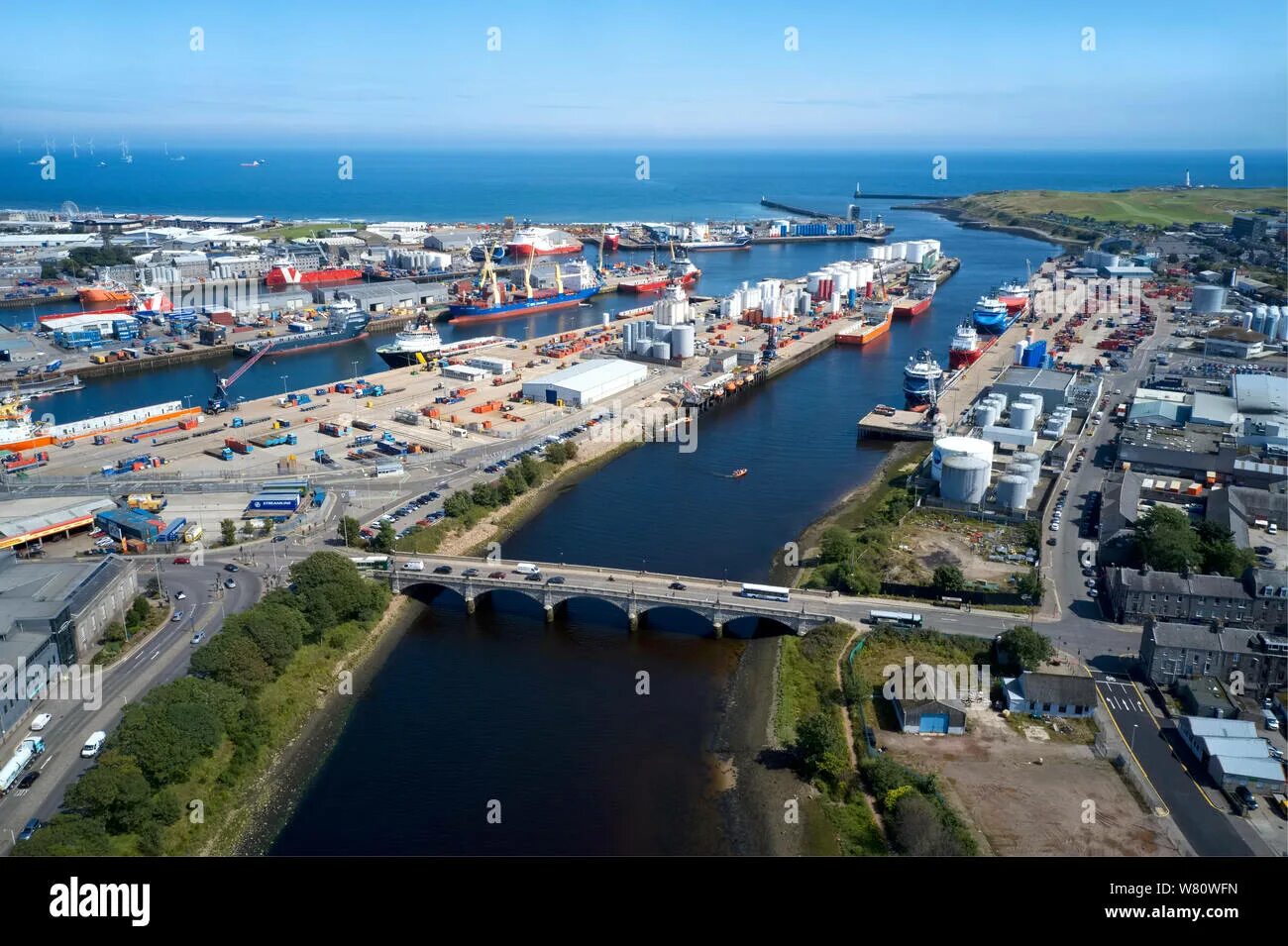 Абердин порт. Абердин море. Бухта Абердин. Port of Aberdeen, Scotland.