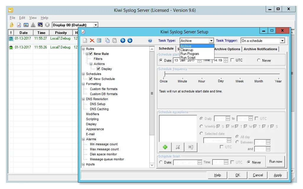 Syslog сервер. Kiwi Syslog Server. Syslog Server Windows. Visual Syslog Server.