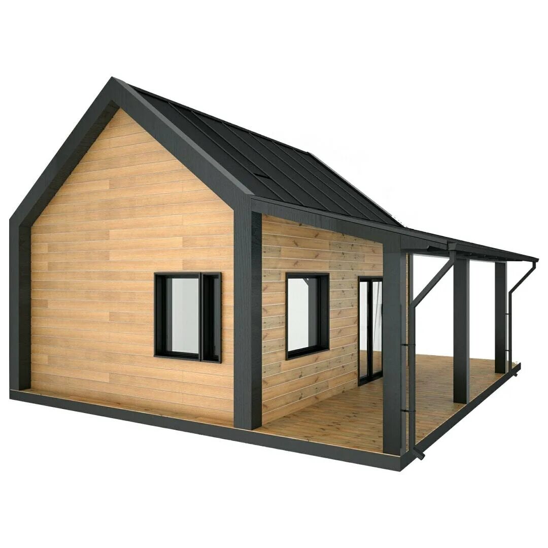 Проекты модульных домов свердловская область Plan façade Habitat modulaire Atlantique 45 m² Container house plans, Barn house