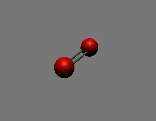 Oxygen molecule. Oxygen molecule