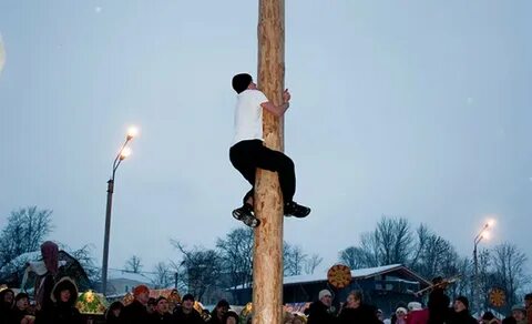 Полез на столб
