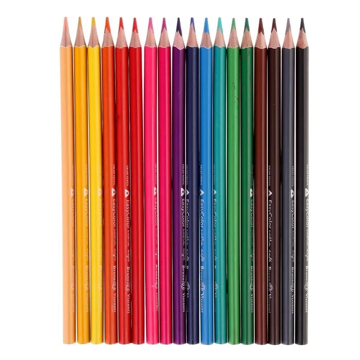 Купили 18 карандашей. Bruno Visconti карандаши EASYCOLOR. Карандаши 18 цветов. Дорогие цветные карандаши.