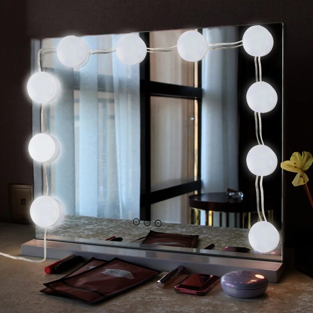 Mirror source. Led лампочки 10 шт для гримерного зеркала 3 режима vanity mirror lights. гримерное зеркало зеркало с подсветкой для макияжа. led mirror light xj-988. лампочки для гримерного зеркала с алиэкспресс.