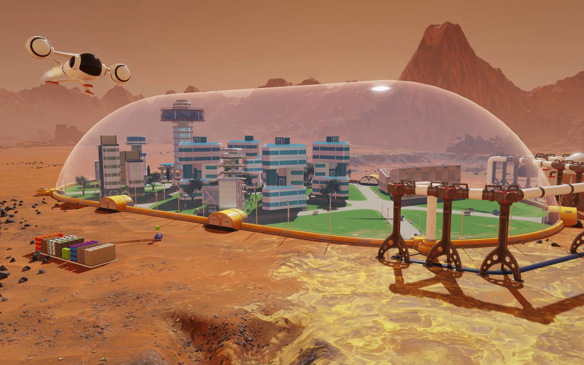 Марсианский поезд. Surviving mars dlc. Paradox interactive surviving mars. Surviving mars: first colony edition. Surviving mars - mysteries resupply pack.
