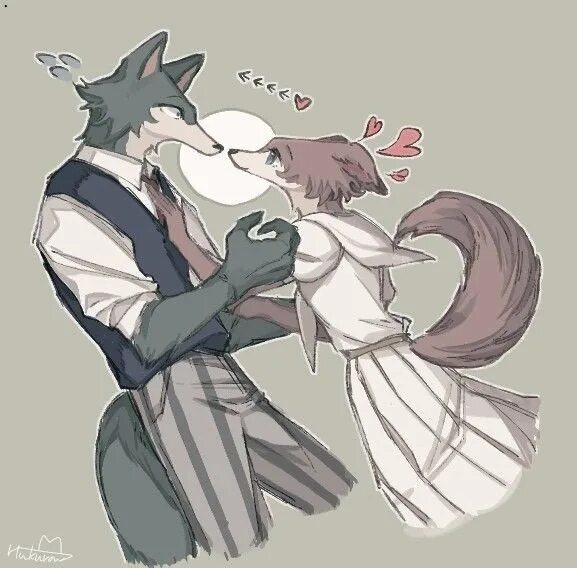 Закон зверя фанфик. Beastars Juno and Legoshi. Beastars Легаси и Хару. Juno Legoshi and Haru.