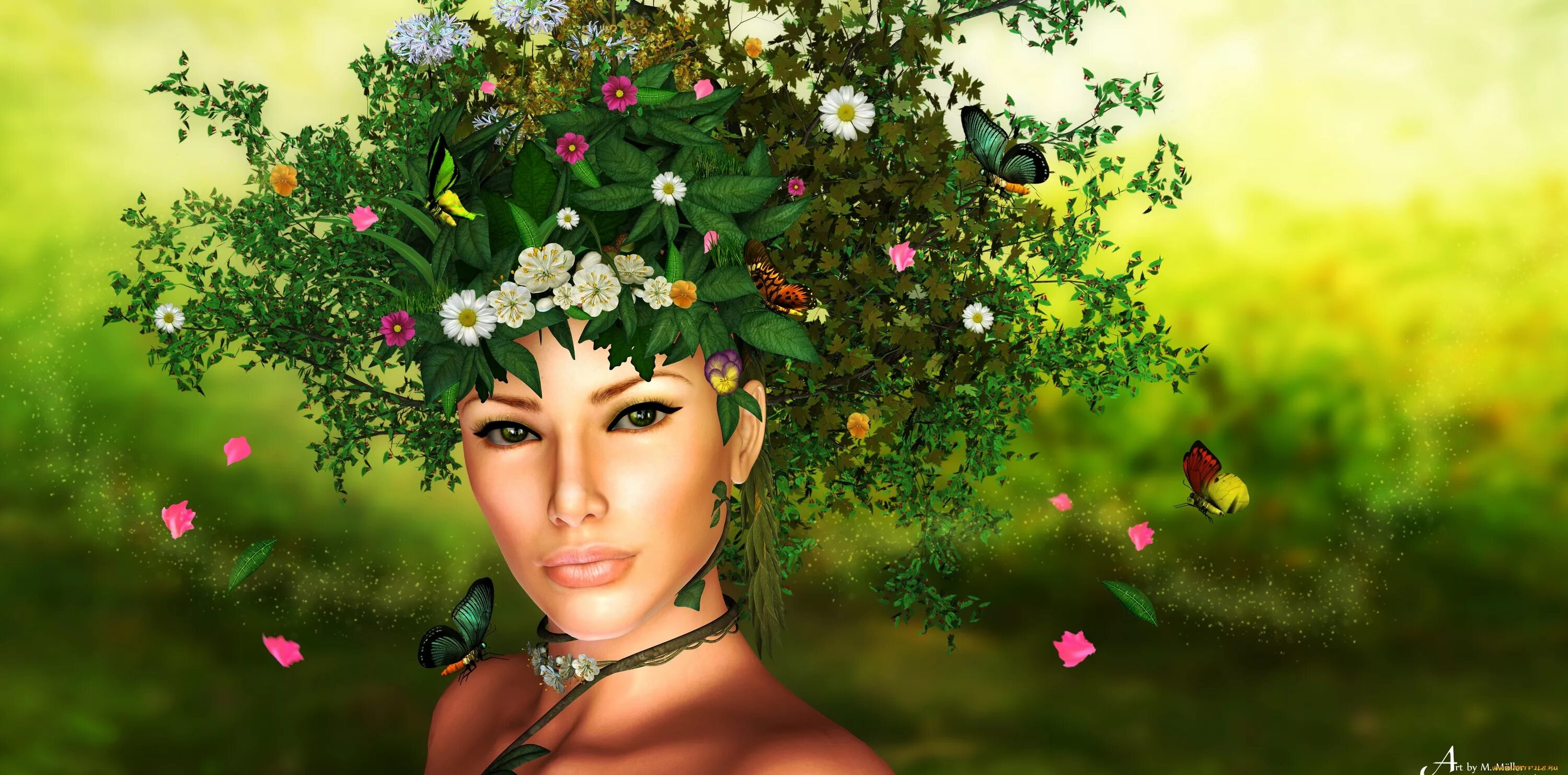Девушка цветок 18. Остара богиня весны. Весенний портрет.