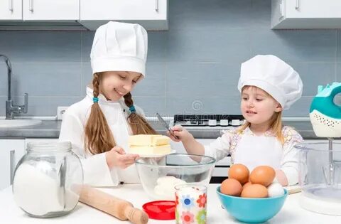 Children in the kitchen are