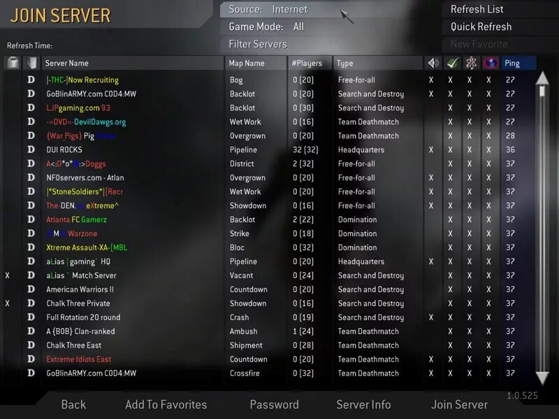 Игра не находит сервера. Cod4 кланы. cod4 статы. сервера baxirani cod4. cod 4 v1.8.13620.