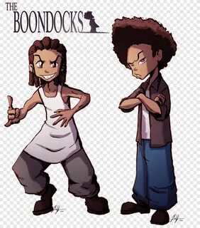 the boondocks riley and huey tee. 