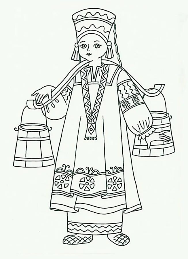 Нарисовать русскую народную
