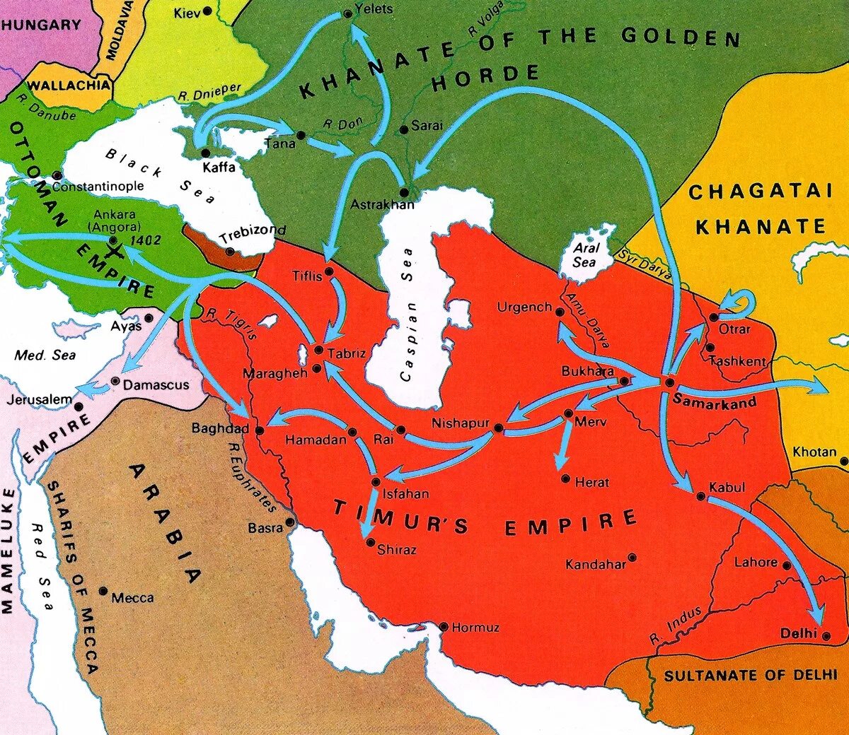 Поход тамерлана на орду. Поход тимура (тамерлана на русь) 1395. империя тамерлана на карте. империя тамерлана.