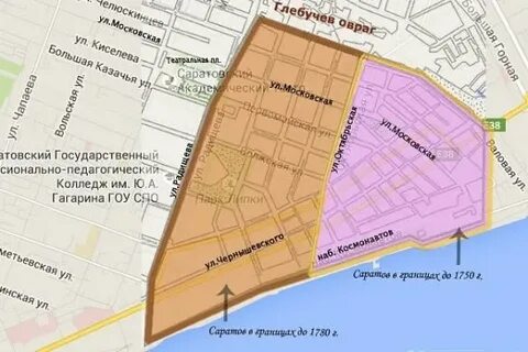Площадь саратова на карте