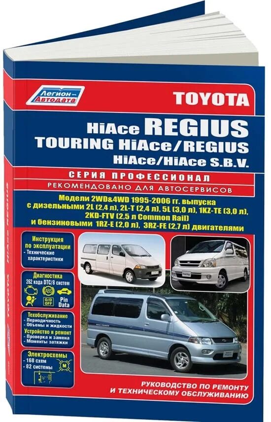 Toyota hiace технические характеристики. Легион Автодата Toyota Hiace. Toyota Touring Hiace 1995. Книга по ремонту т. Хайс 2l Toyota. Toyota Hiace 1995-2006.