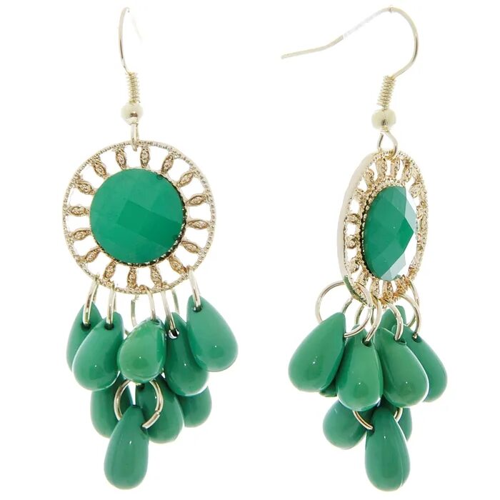 Зеленые серьги фото Emerald Swarovski Crystal Tear drops Bridesmaid jewelry sets, Wedding jewelry, B