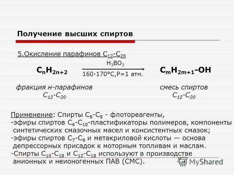 анализ парафинов