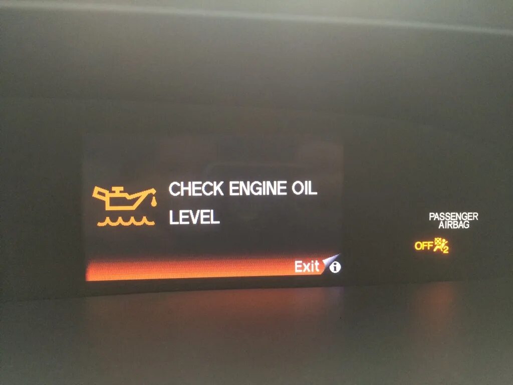 Check engine level. Check engine level