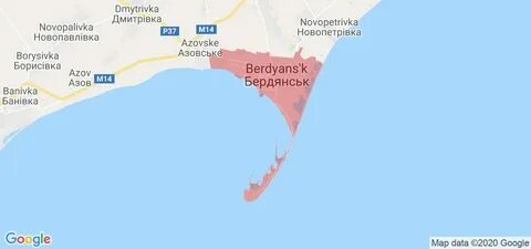 Бердянск запорожская область на карте