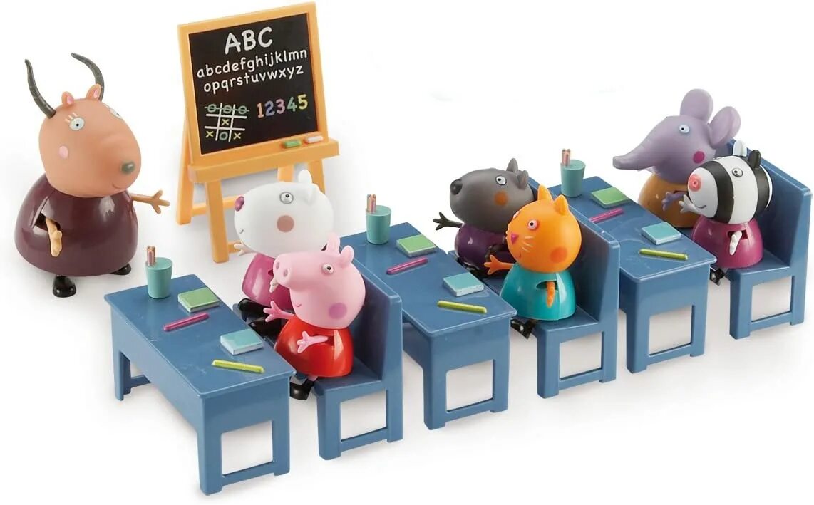 Игровой набор «пеппа в школе». Свинка пеппа школа игрушка. Пеппа школа. Свинка пеппа школьный. Набор свинка пеппа.