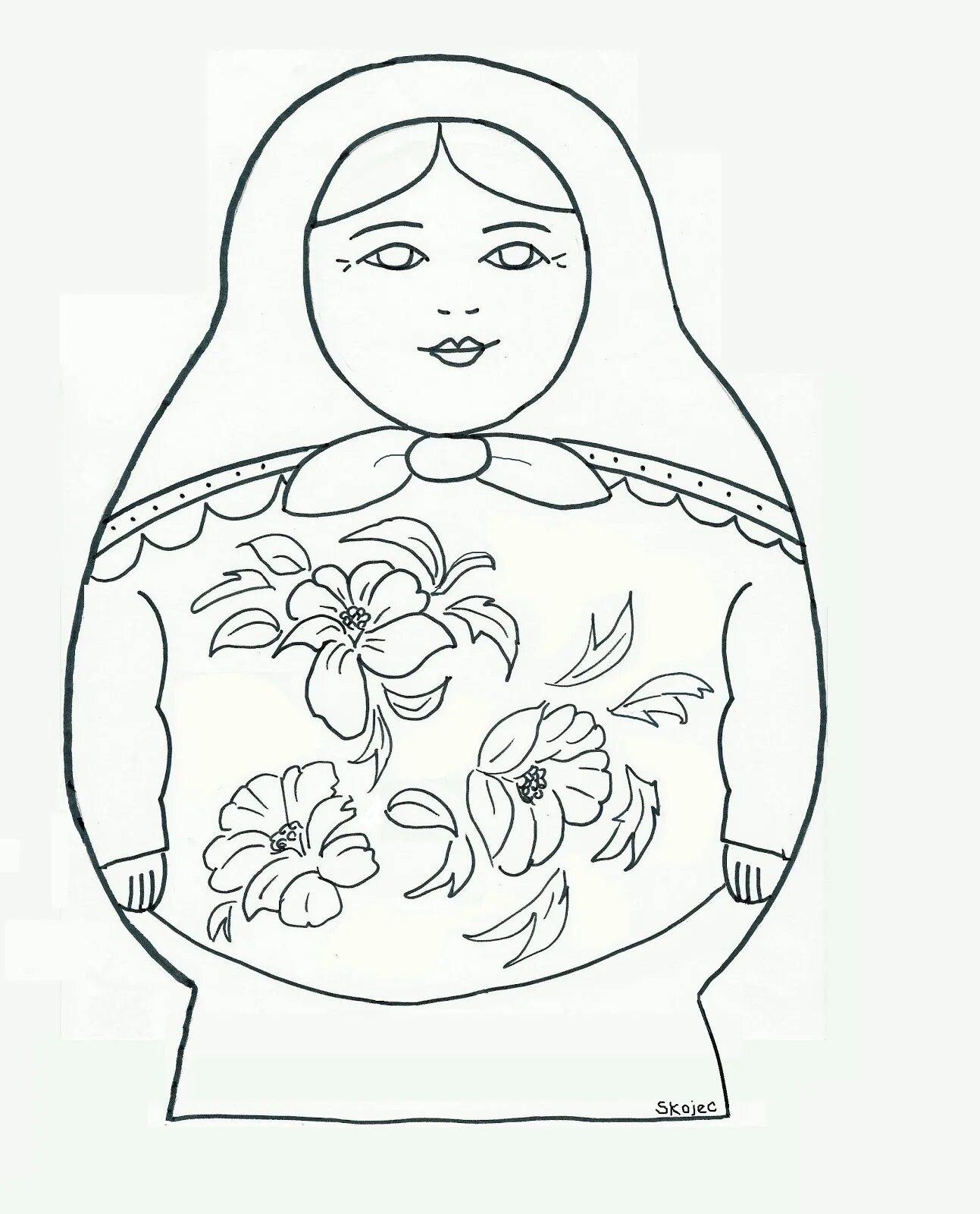 Матрешка рисунок карандашом. Полхов-майданская роспись матрешка. трафарет матрёшки для росписи. макет матрешки для раскрашивания. рисование матрешки 3 кл.