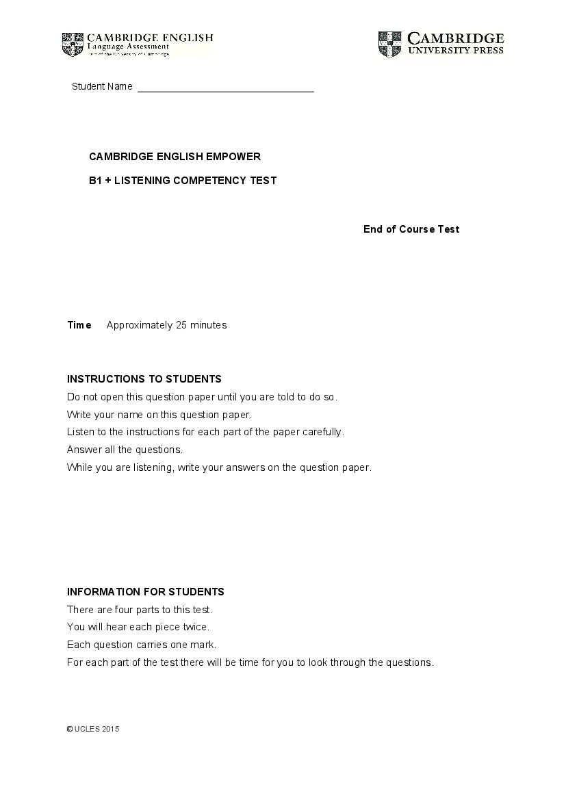 Empower b1 progress tests. Cambridge english empower a1 ответы. cambridge english empower b1 listening competency test end of course test answer key answers ответы. cambridge english empower b1 + unit progress test 3. тест end of course listening.