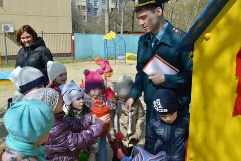 Пожарные учения в детском