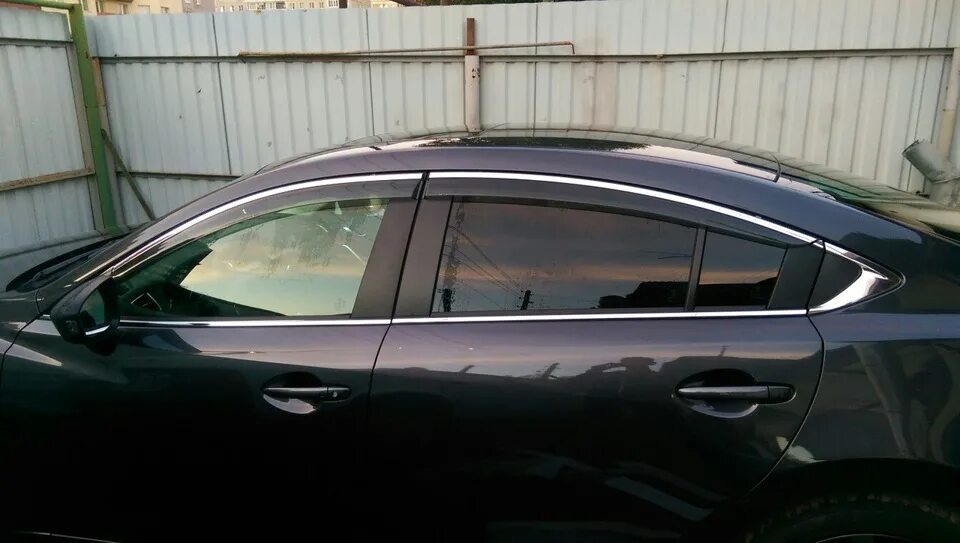 Дефлекторы окон мазда 6 gh хром. Дефлекторы окон mazda 6 ii sd 2007-2012г. Ветровики мазда 6 gh. Дефлектора мазда 6. Дефлектора мазда 6.