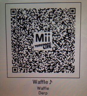 Waffle Derp tomodachi life QR code Coding, Derp, Qr code.