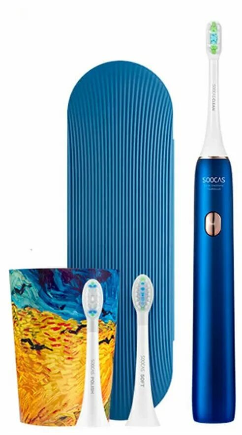 электрическая зубная щетка soocas x3u van gogh, зеленый. зубная щетка xiaomi soocas x3u (red) van gogh museum design. Xiaomi x3u soocas & van gogh museum design.