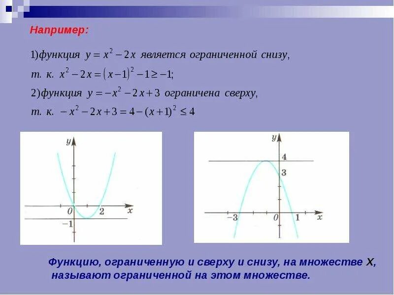 График снизу. Ограниченной снизу является функция. Функция ограничена сверху и снизу примеры. Функция ограничена снизу. Ограниченная снизу функция.