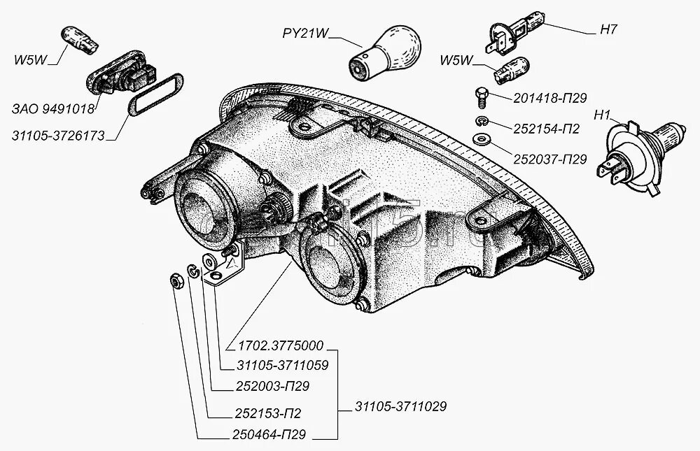 Dismantling and assembling the driveline on a car Volga GAZ 31105 2004 - 2009