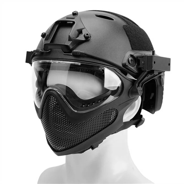 Купить страйкбольный шлем. Шлем fast PJ Tactical Helmet маска. Шлем пластиковый с маской Tactical Full face as-hm0123od-TP. WOSPORT Airsoft шлем. Тактическая Airsoft пейнтбол шлем.