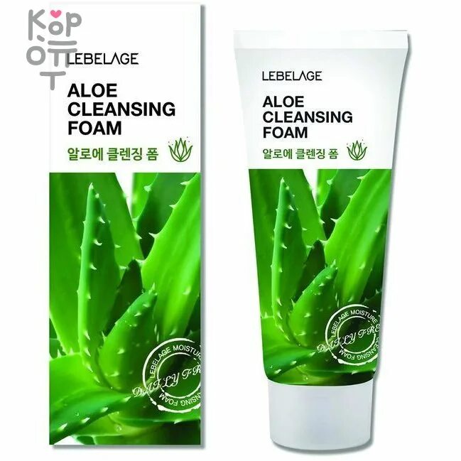Lebelage Aloe Cleansing Foam 100ml. Очищающая пенка для лица с экстрактом алоэ - Lebelage natural Cleansing Foam Aloe 100 мл. Пенка для умывания Lebelage Cleansing Foam.