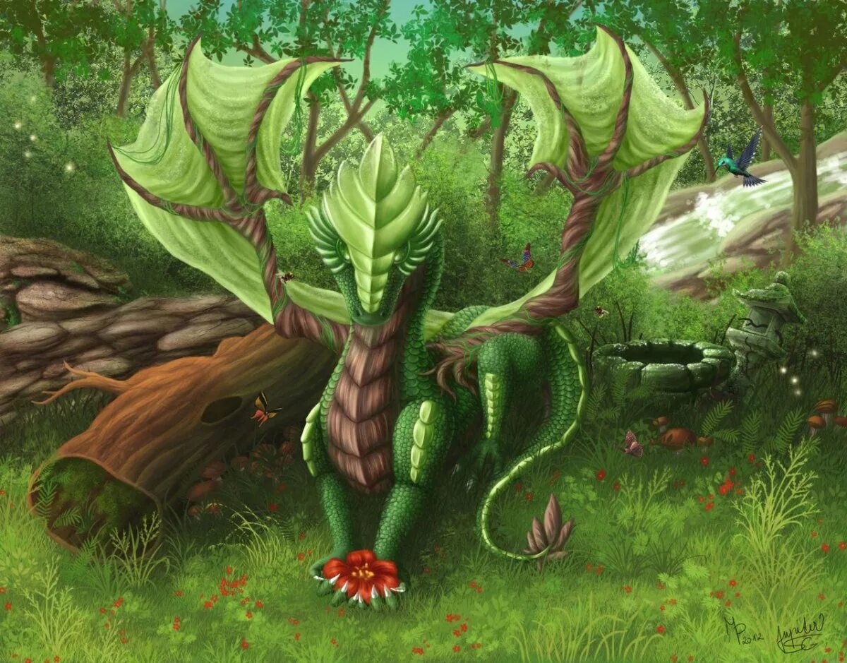 Рисунок зеленого деревянного дракона. Травяной дракон. Дракон природы. Зеленый древесный дракон. Весенний дракон.