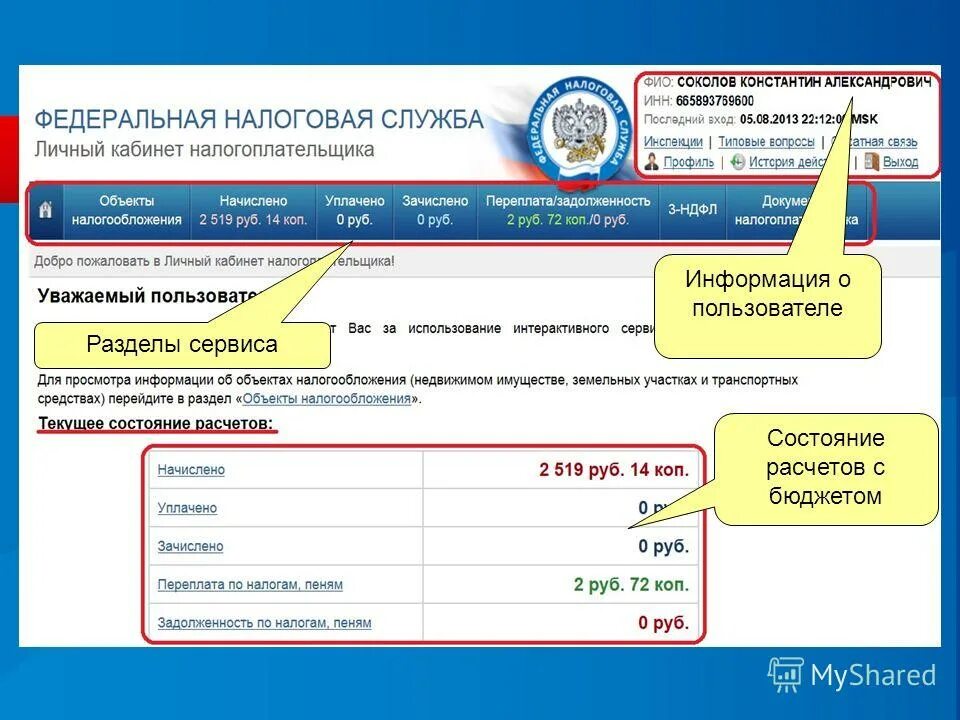 Кабинет налогоплательщика счета в банках