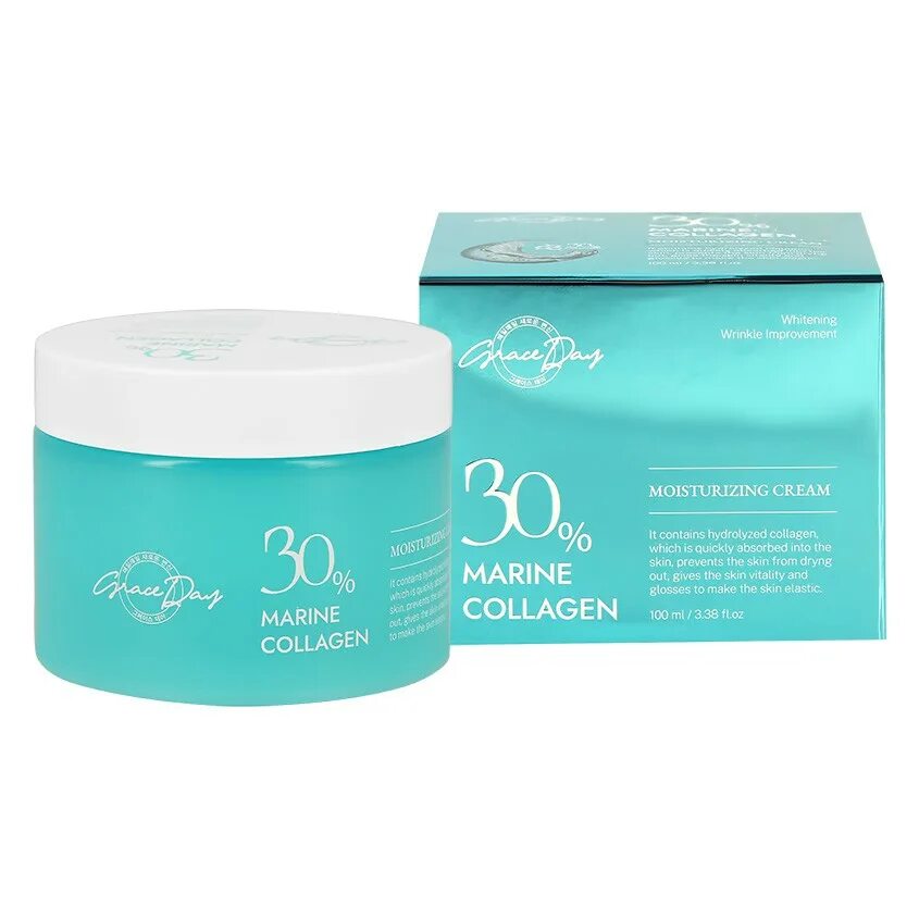 Крем marine collagen. Крем Marine Collagen Grace Day. Grace Day с морским коллагеном крем. GRACEDAY Marine Collagen Moisturizing крем для лица увлажняющий "морской коллаген", 100мл. Крем 30 Marine Collagen.