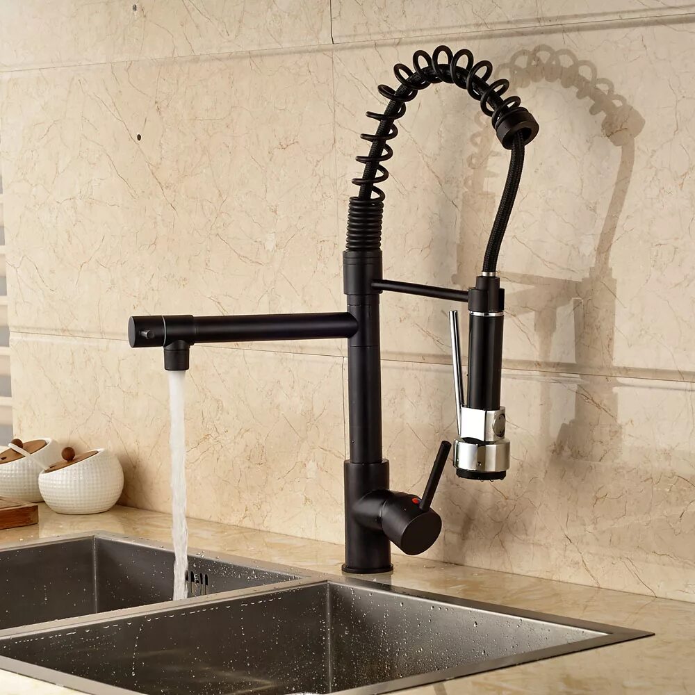 Кухонные смесители с душем. Смесители для кухни Single Lever Kitchen Faucet. Kitchen Fixture кухонный смеситель золото. Смеситель для кухни каlser Kitchen Faucet 66233. Смеситель кухонный с душем черный.