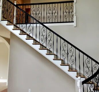 Wrought Iron Railings For Indoor Metal Balustrades Design Terrace Glass Rai...