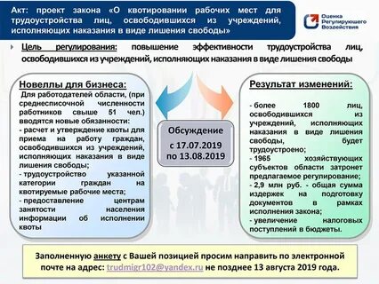 Трудоустройство освобожденных