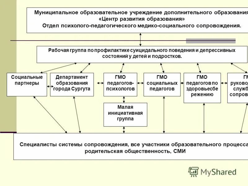 Частные и муниципальные учреждения