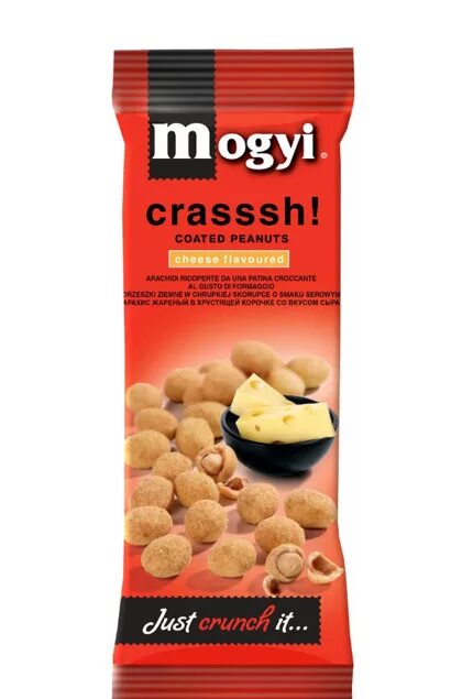 Mogyi арахис CRASSSH бекон Жар.60г. Арахис Mogyi CRASSSH! Cheese/сыр 60г. Арахис Mogyi CRASSSH В хрустящей оболочке. Снэки Mogyi.