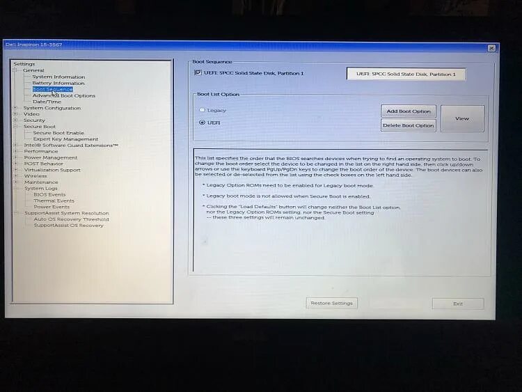 Dell setting. Bios dell a16. dell inspiron 15 батарейка биос.