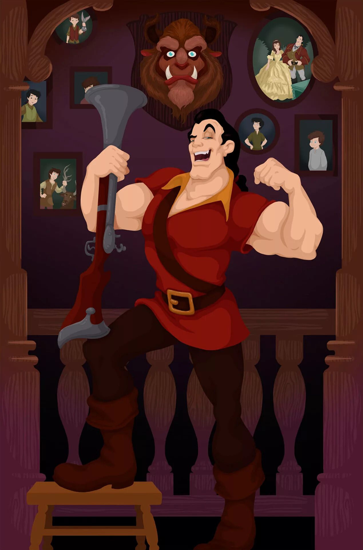 Злодеи из сказок. Gaston (Beauty and the Beast) Диснеевские злодеи.